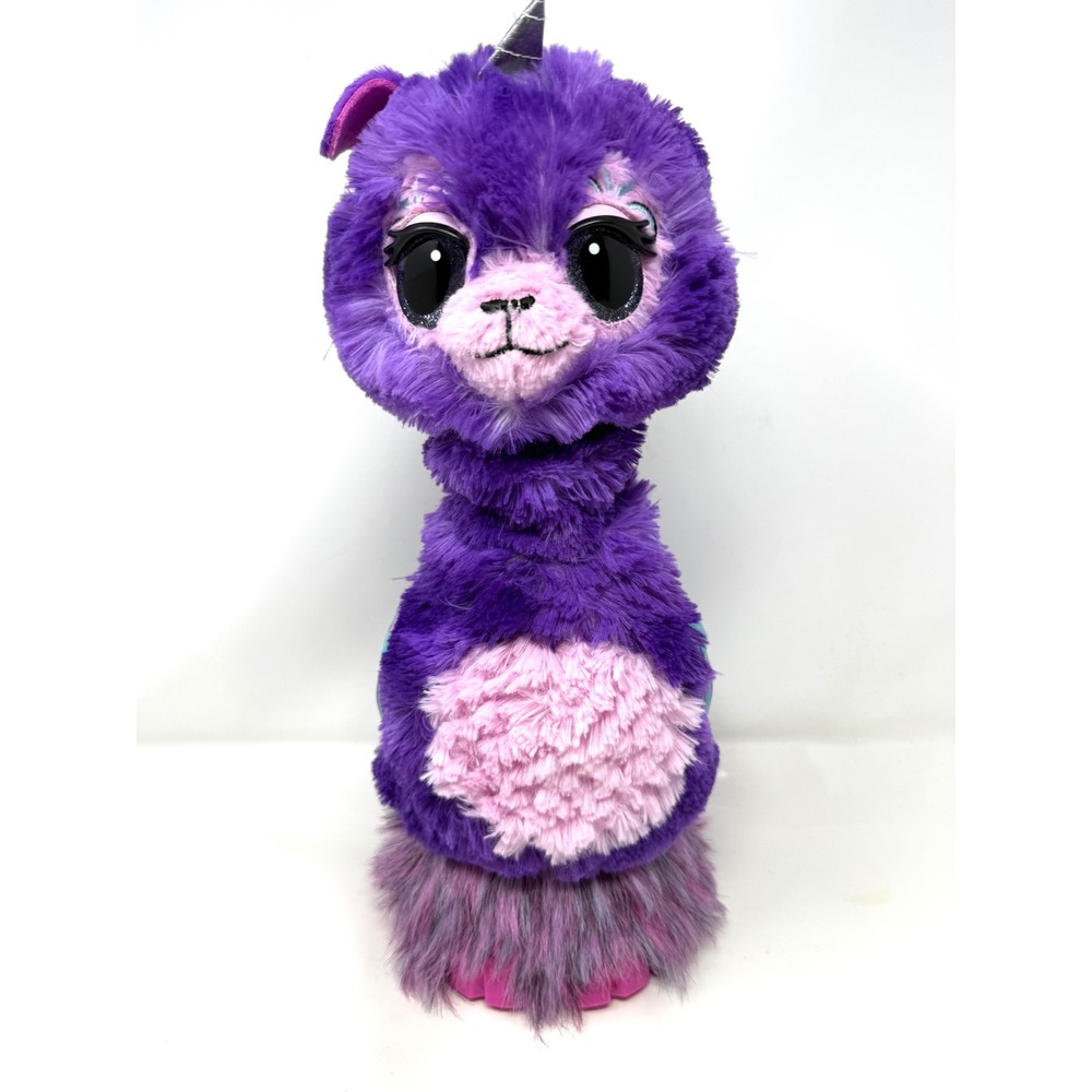 Hatchimals Llalacorn Interactive Growing Purple Llama Unicorn Plush Toy 2019